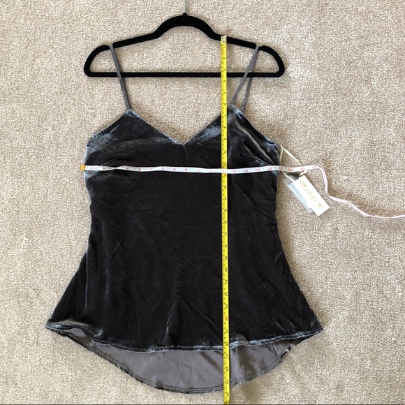 Gold Hawk Velvet V-Neck Camisole; Pewter Grey; EXCELLENT CONDITION small - Picture 5 of 8